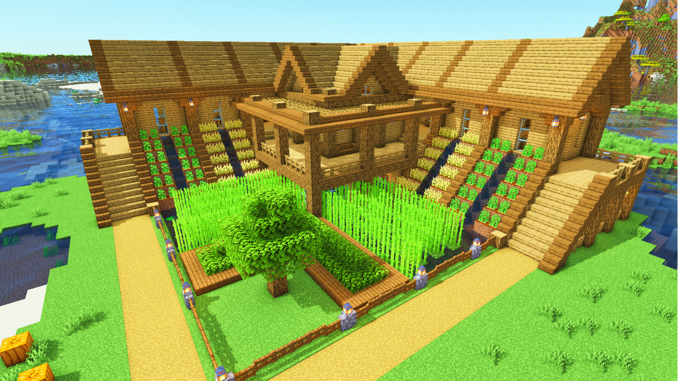 minecraft pond house