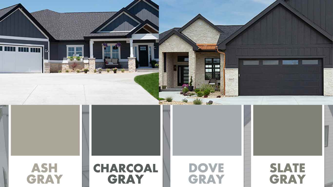 houses with light gray roofs