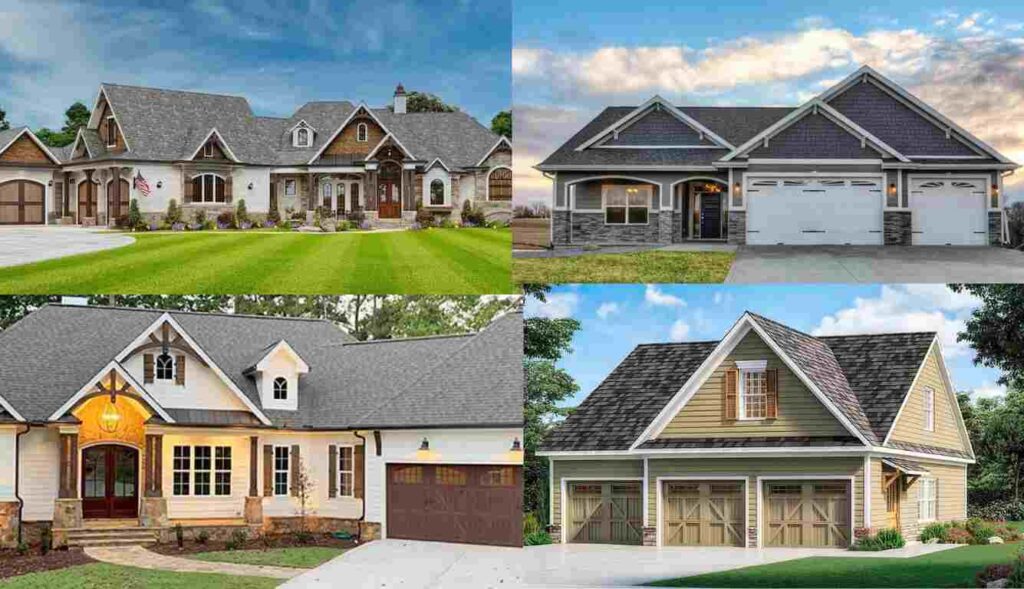 3 car garage craftsman house plans