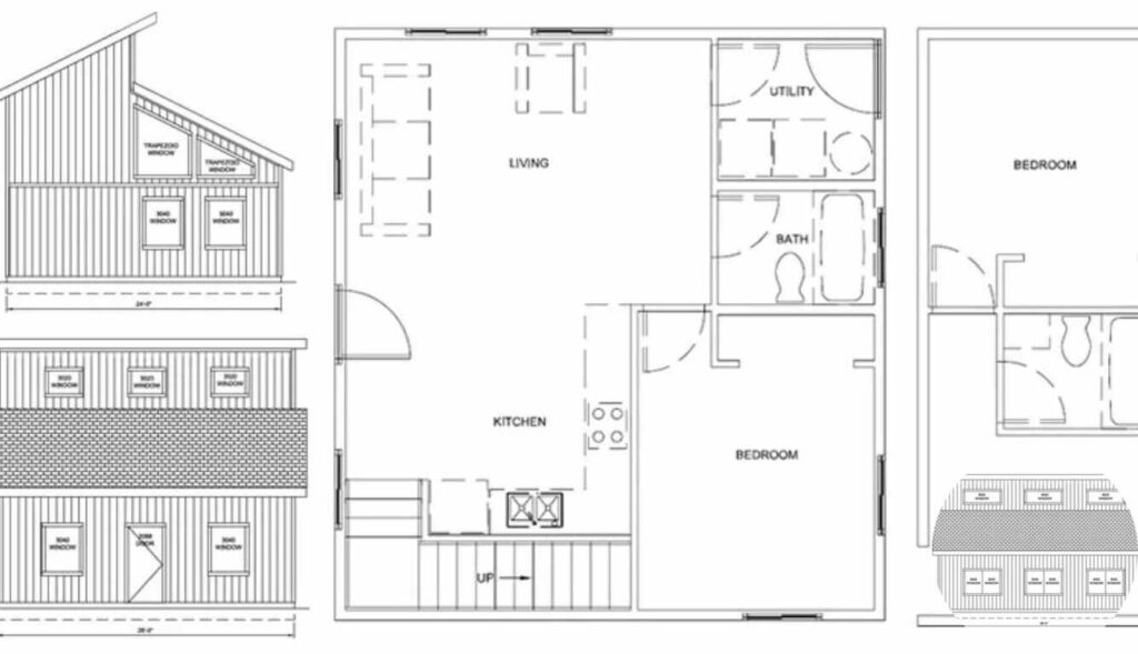 2 bedroom shed house plans