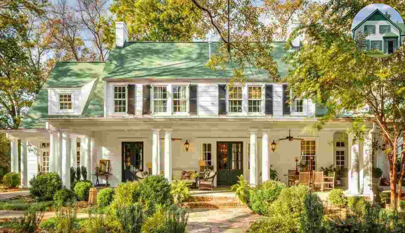 what color to paint house with green roof