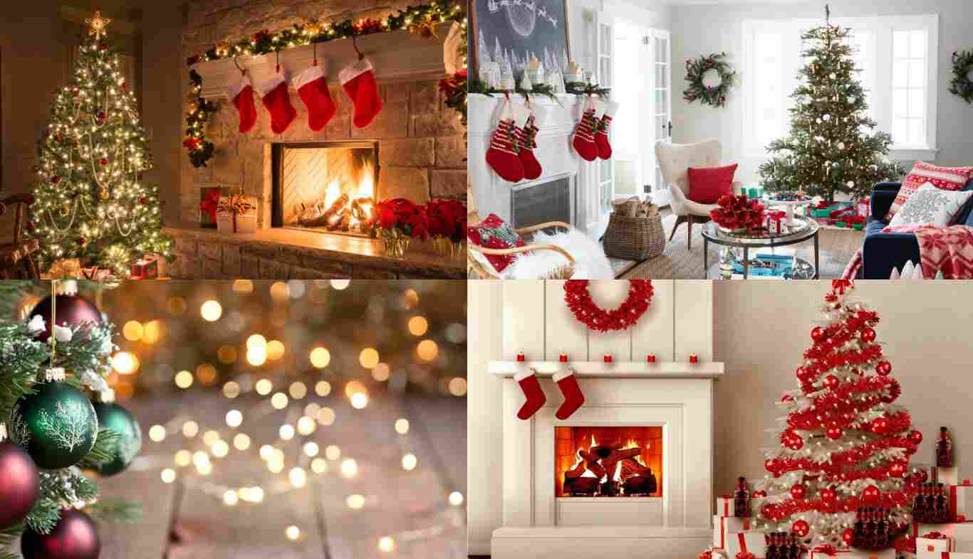 red and white house christmas lights