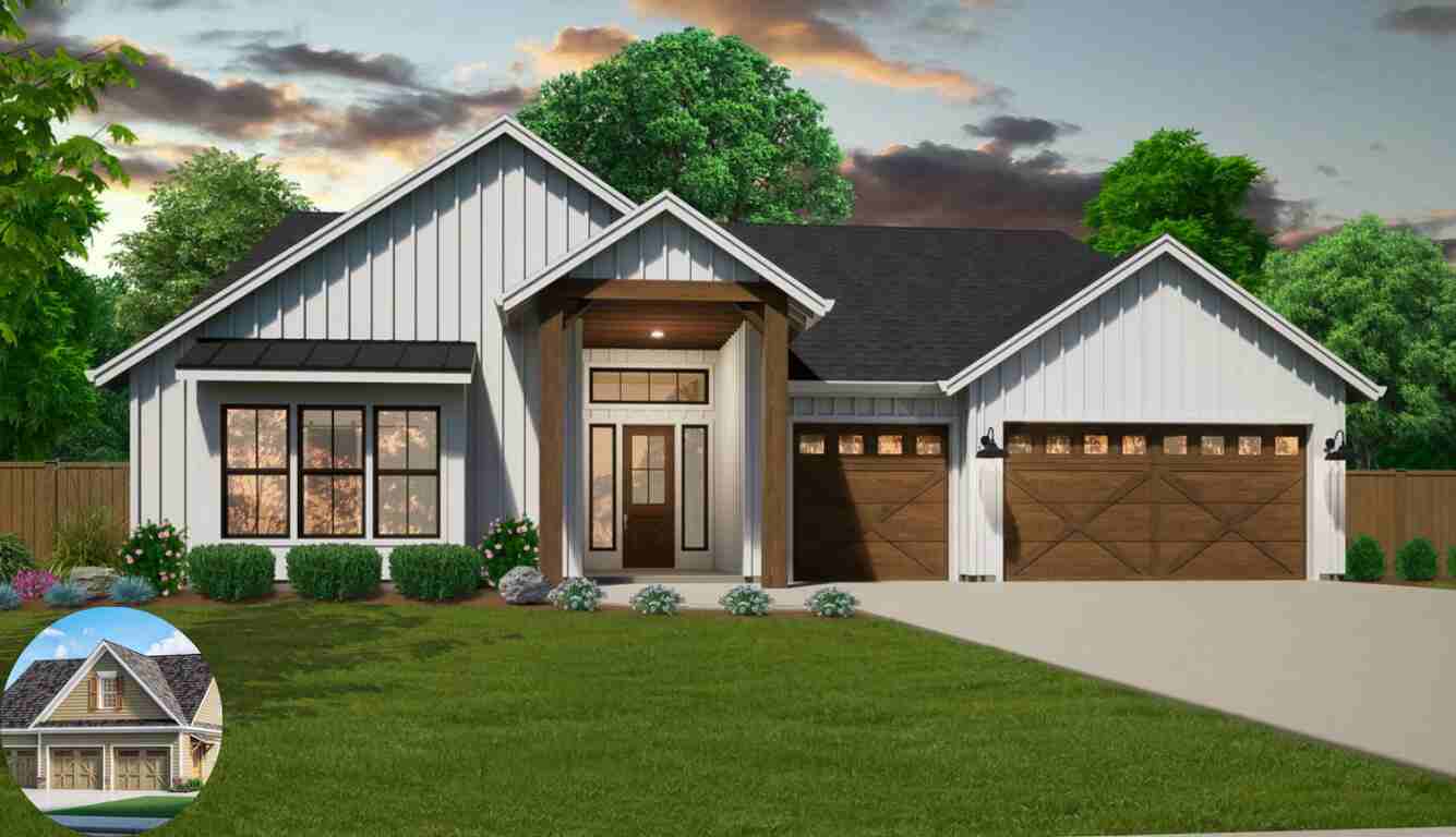 3 car garage craftsman house plans