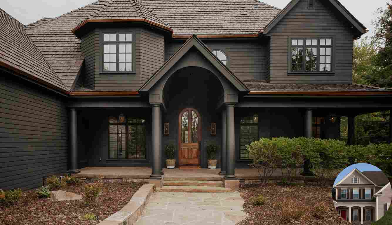 brown roof house colors