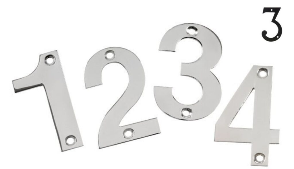 3 inch house numbers