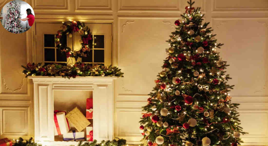 do you decorate the back of a house christmas tree