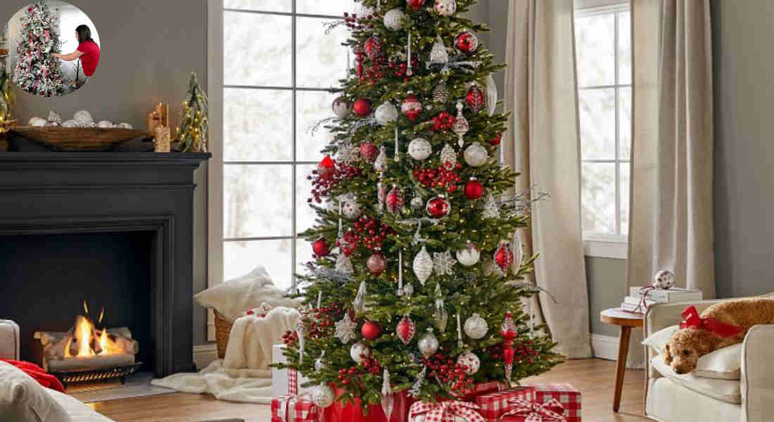 do you decorate the back of a house christmas tree