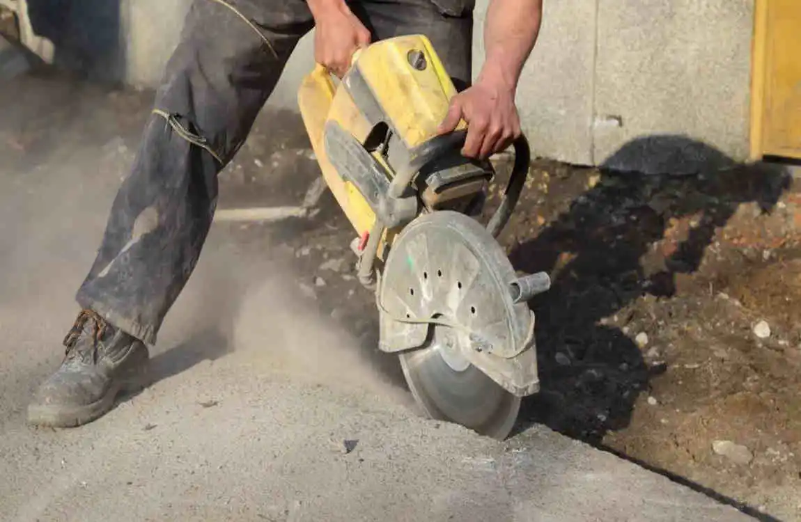 how to cut concrete slab for house plumbing