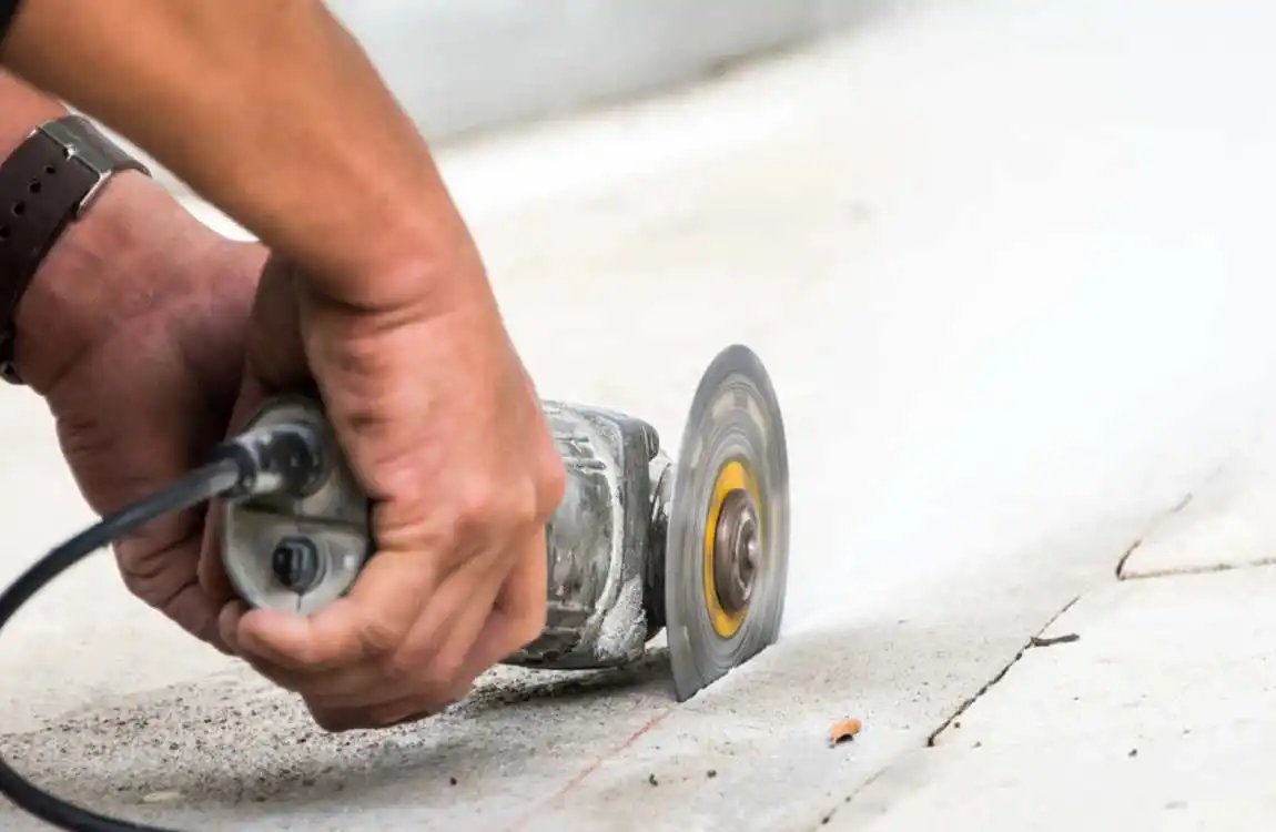 how to cut concrete slab for house plumbing