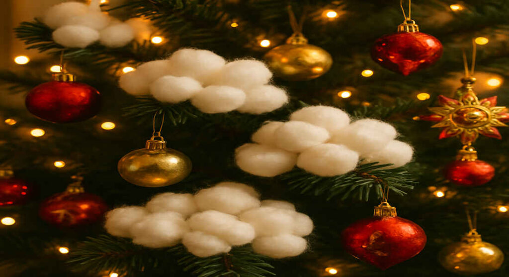 why is cotton used to decorate christmas trees in argentina