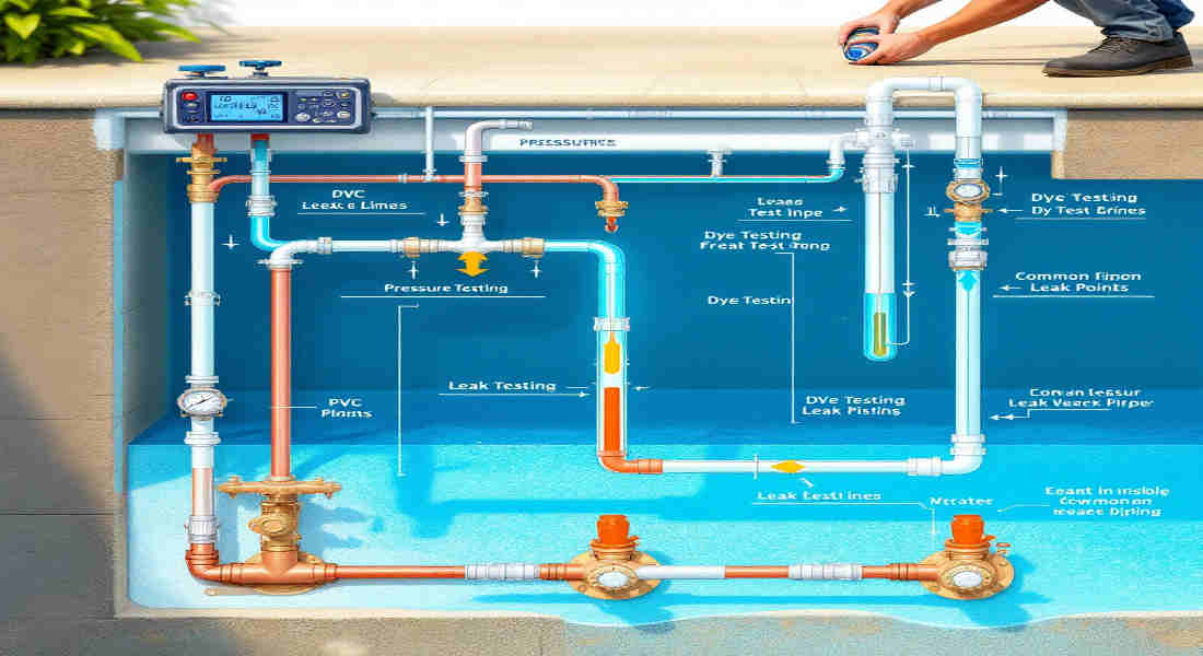how to find leak in house pool plumbing