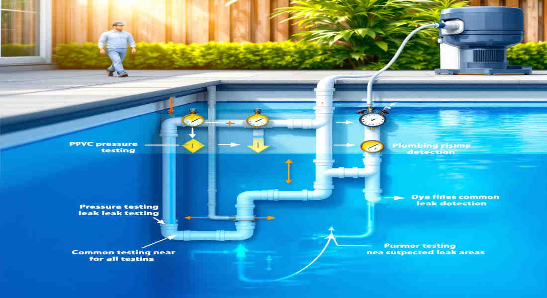 how to find leak in house pool plumbing