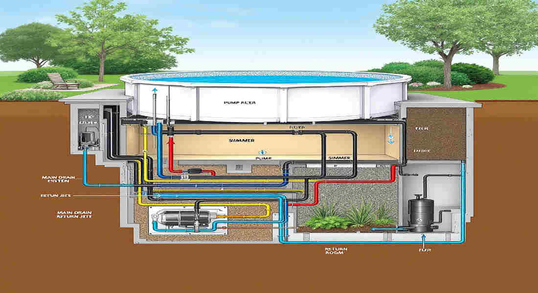 how does house pool plumbing work
