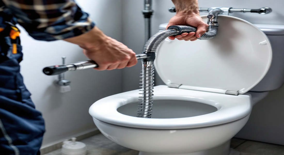 how to use a house plumbing snake toilet