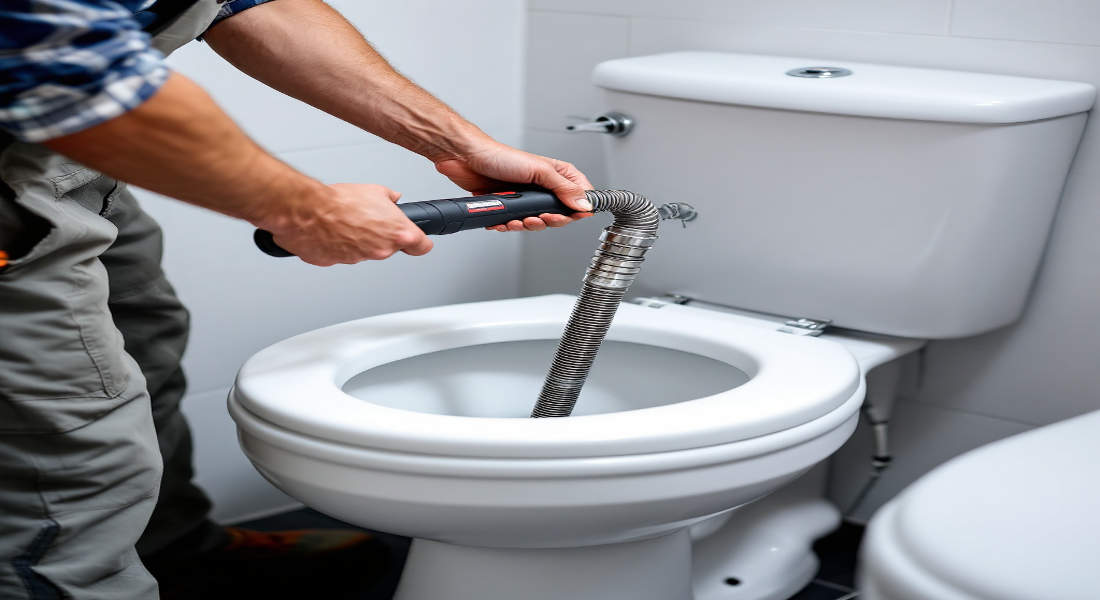 how to use a house plumbing snake toilet