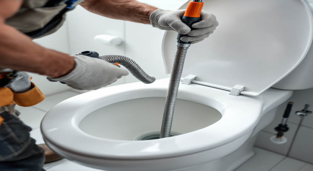 how to use a house plumbing snake toilet