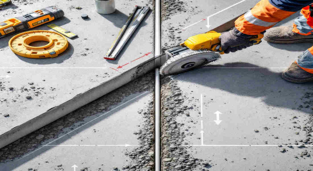 how to cut concrete slab for house plumbing