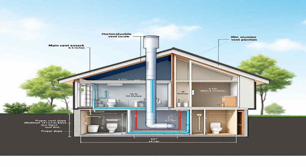 where should a home plumbing vent be located