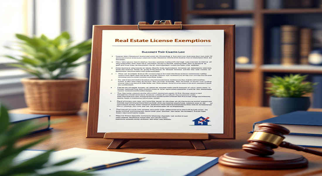 who of the following is exempt from home real estate license law?