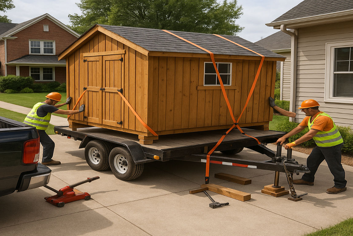 how to move a shed from one house to another