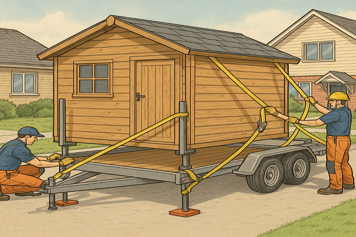 how to move a shed from one house to another