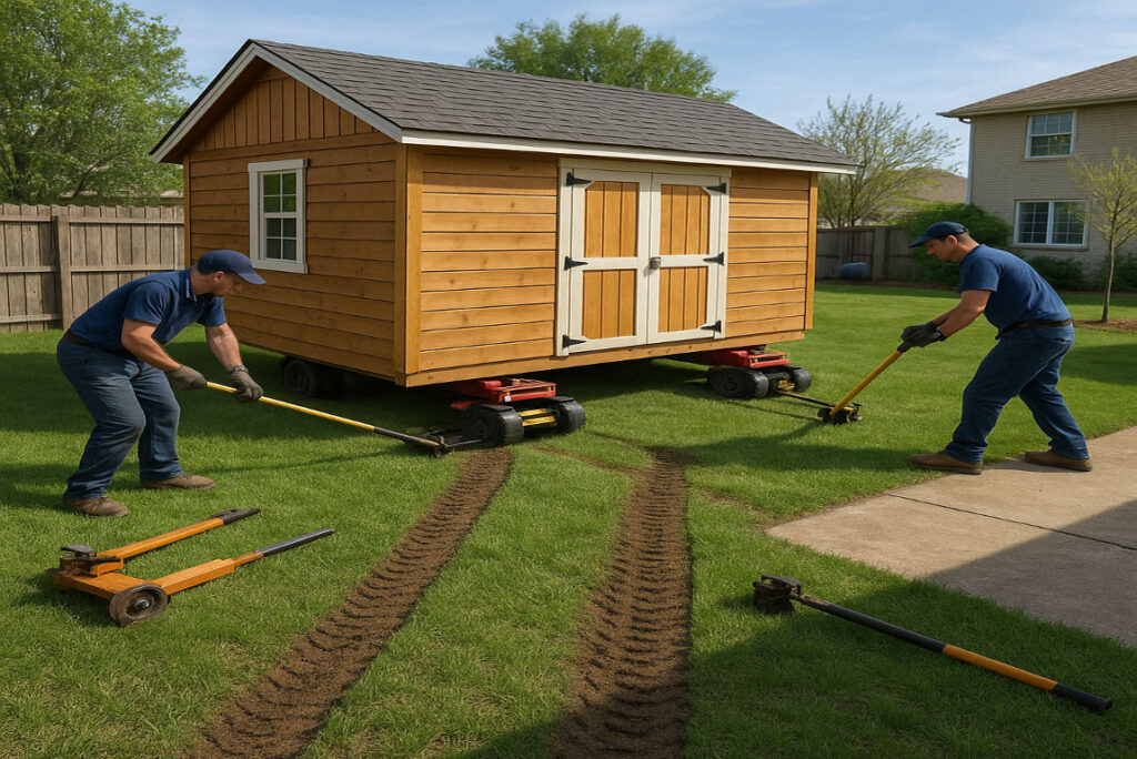 how to move a shed from one house to another