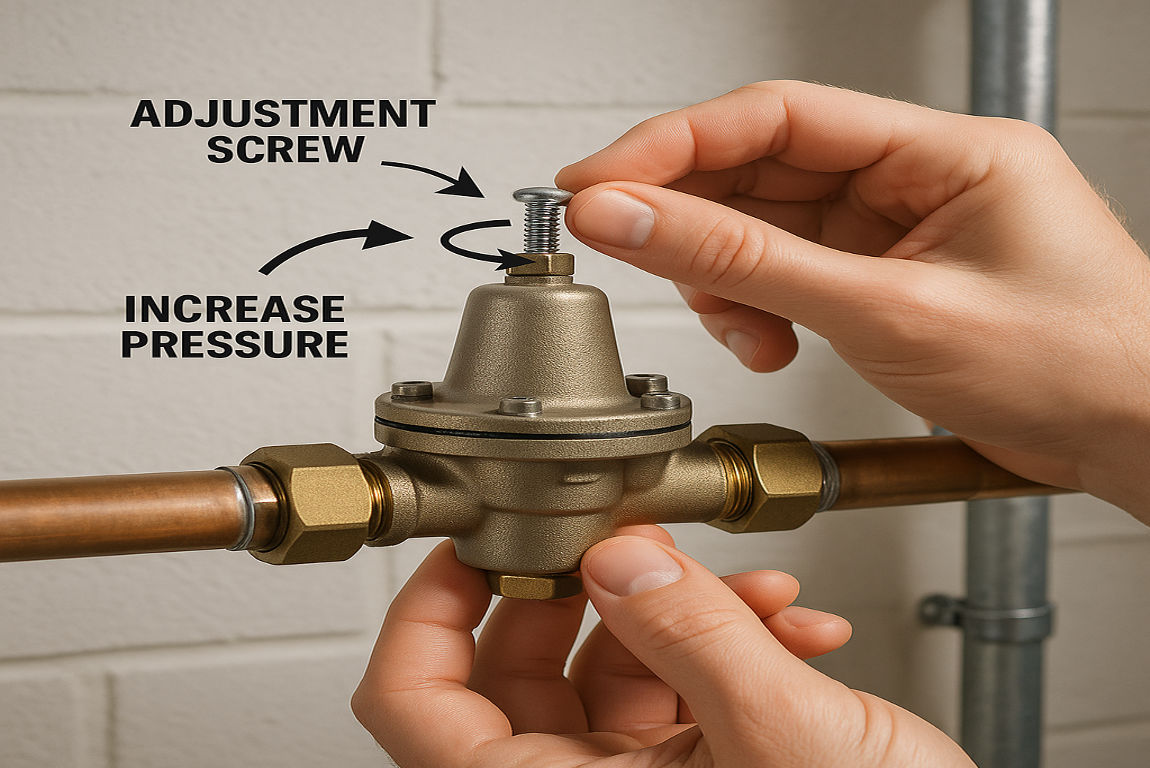 how to turn water pressure up in house