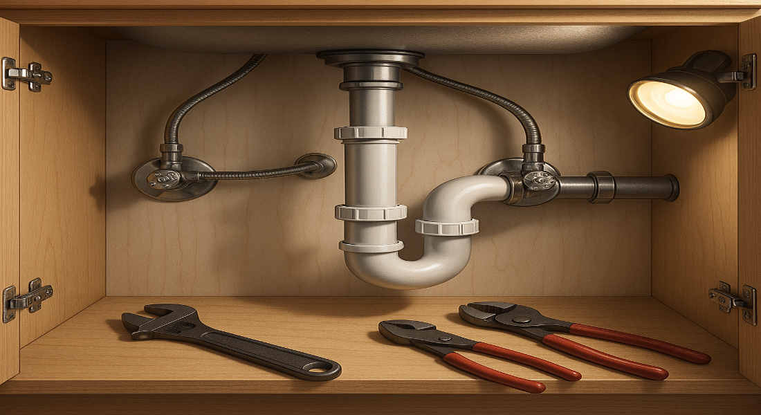 how to fix house plumbing under sink