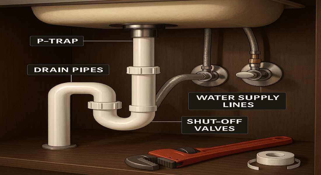 how to fix house plumbing under sink
