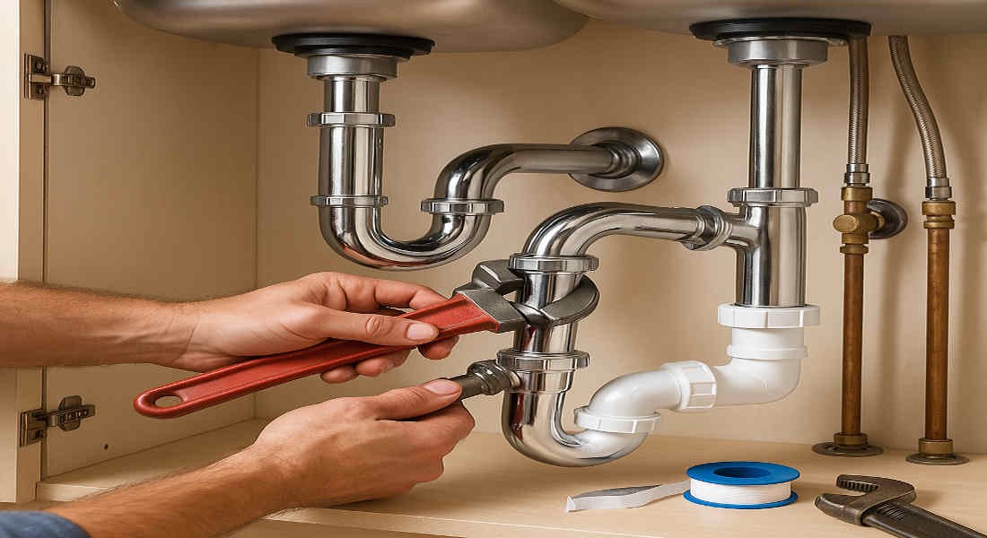 how to fix house plumbing under sink