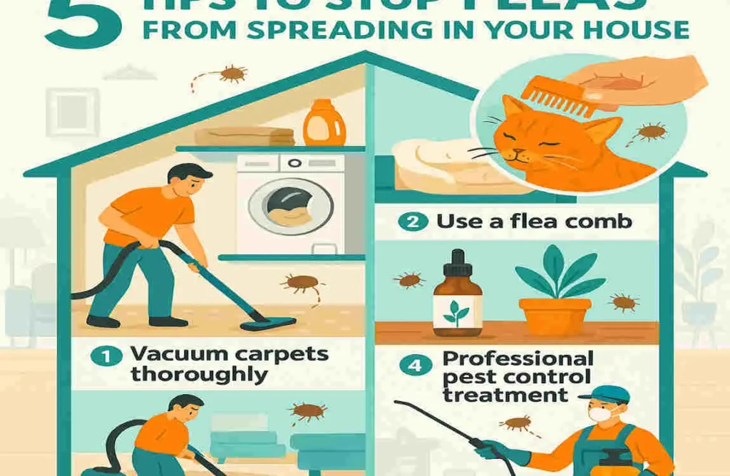 how fast do fleas spread in the house
