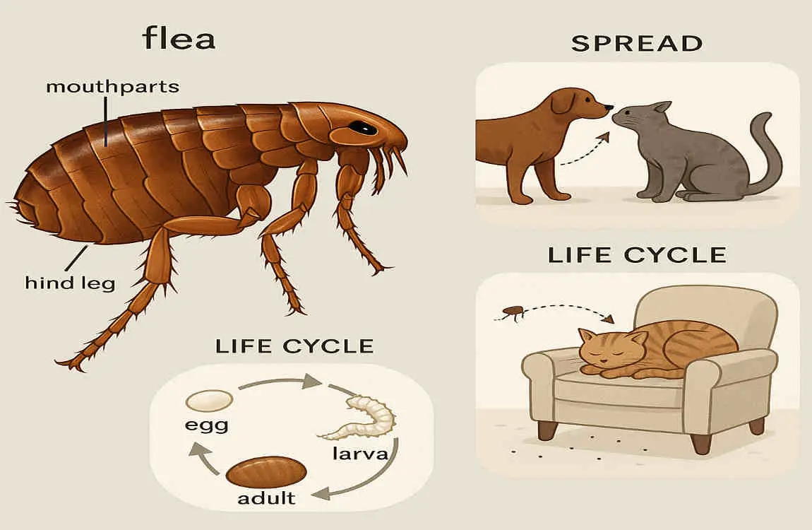 how fast do fleas spread in the house