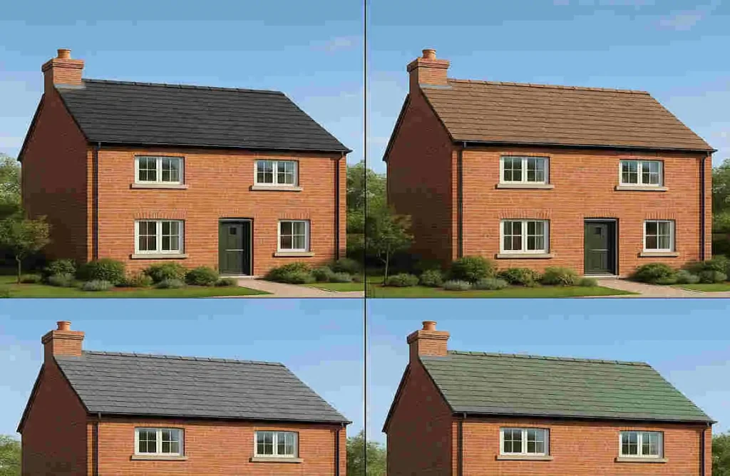 best color roof for brick house