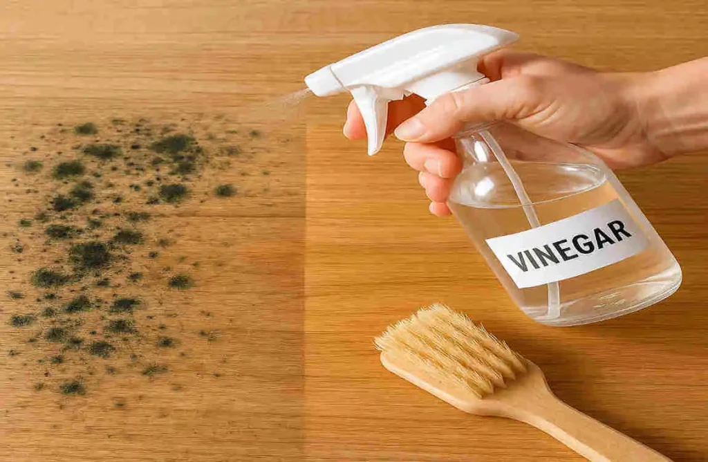 how to use vinegar to kill mold house on wood