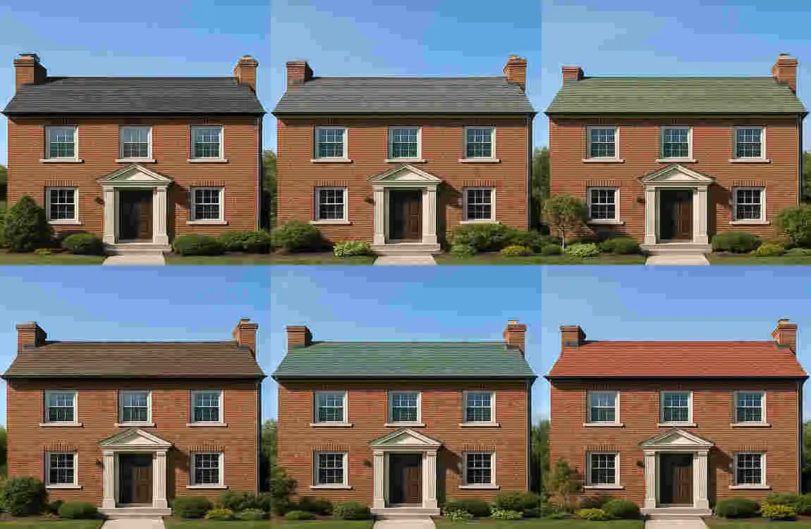 best color roof for brick house