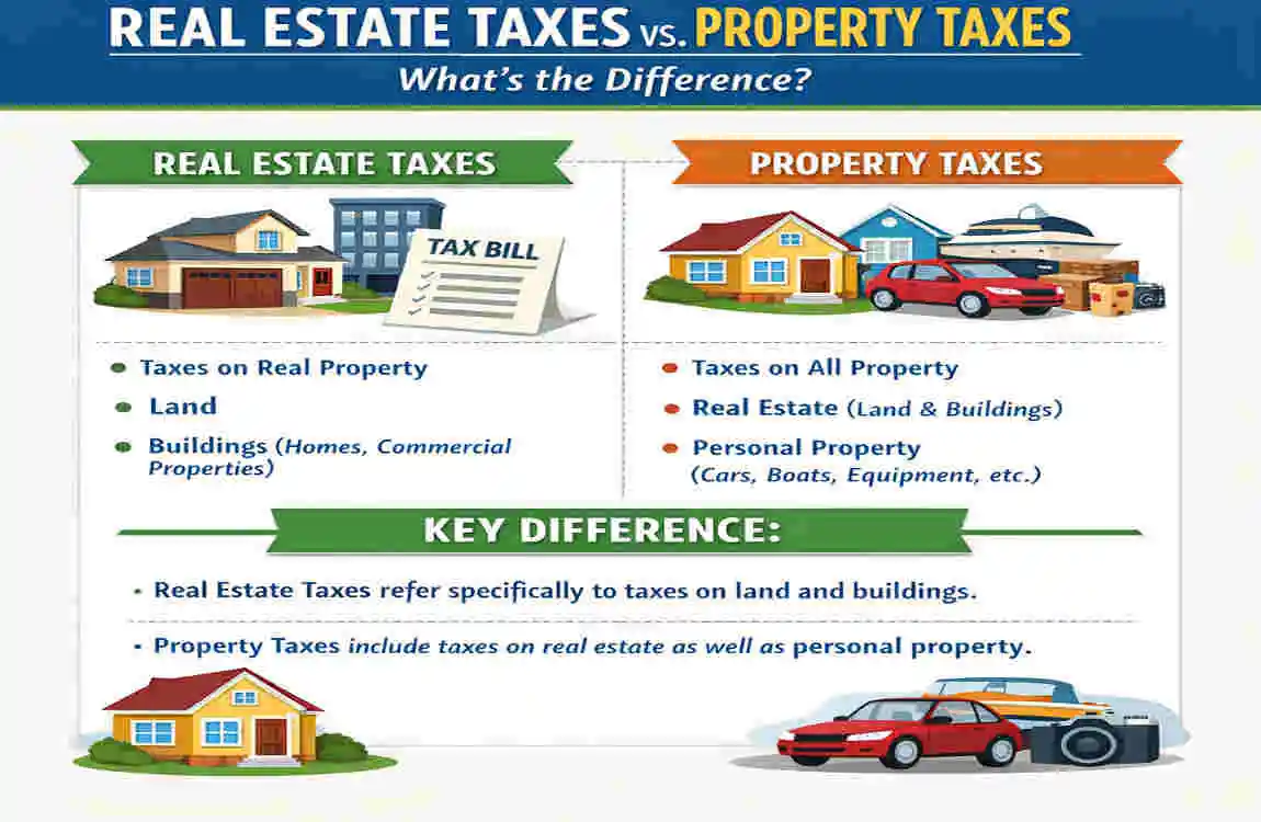 Are Real Estate Taxes the Same as Property Taxes?