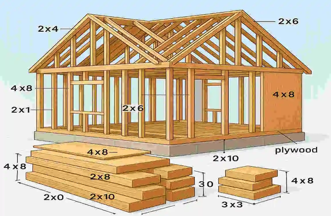 how much lumber is needed to build a house