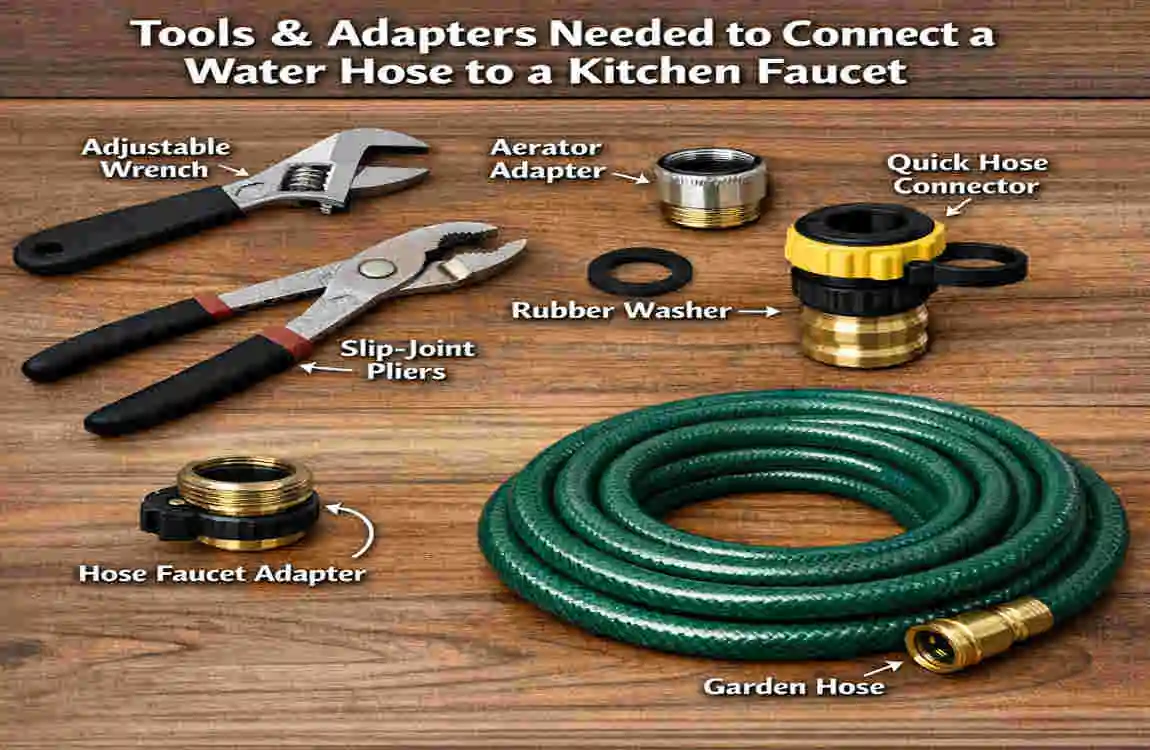 How to Connect a Water Hose to a Kitchen Faucet: