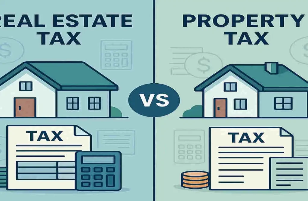 are real estate taxes the same as property taxes