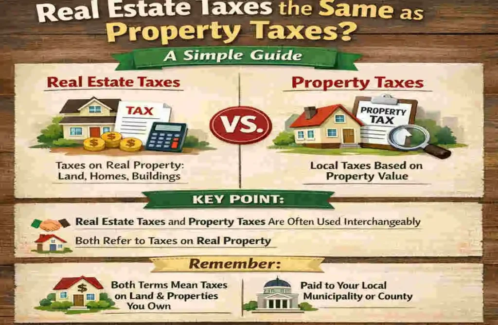 Are Real Estate Taxes the Same as Property Taxes?