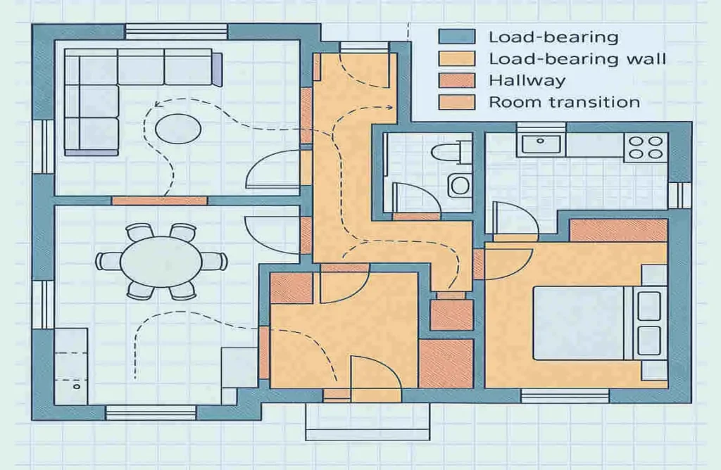 what is used to divide floor plans into sections