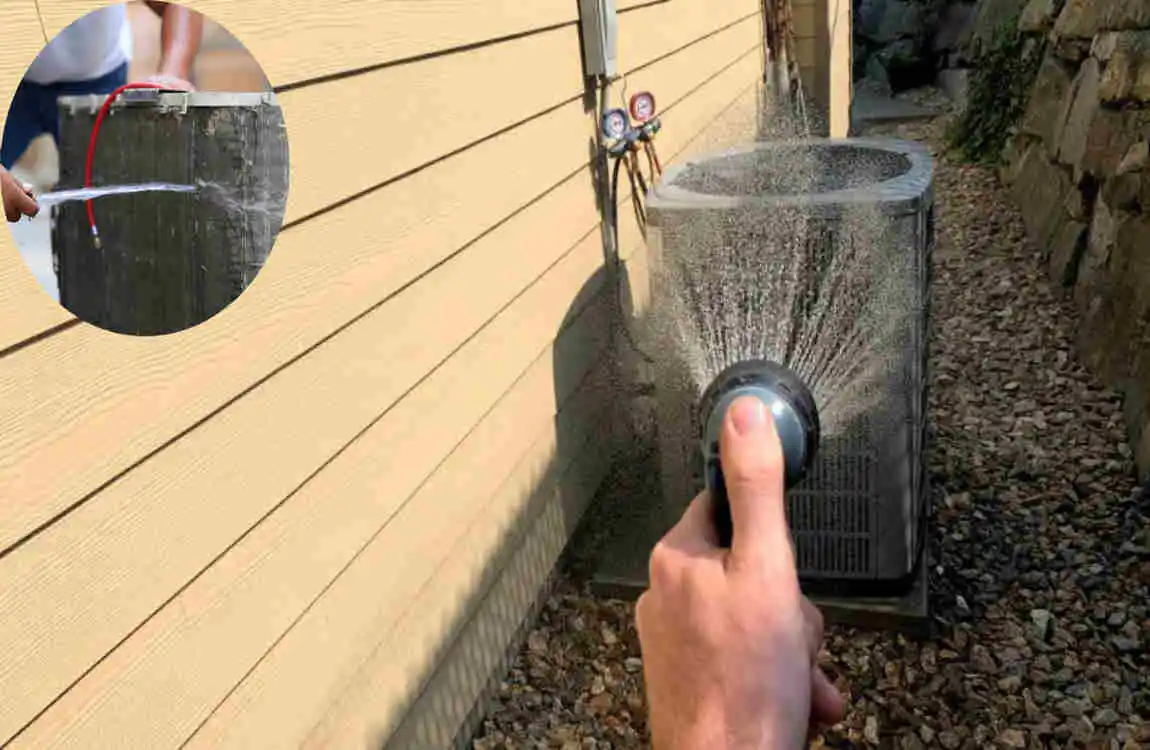 does spraying ac condenser with water help cool house