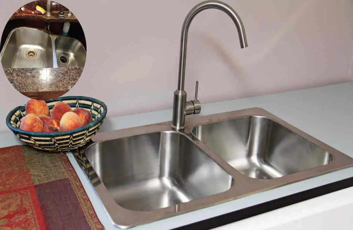 how to fix a dropped kitchen sink