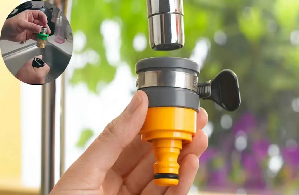 how to connect a water hose to a kitchen faucet