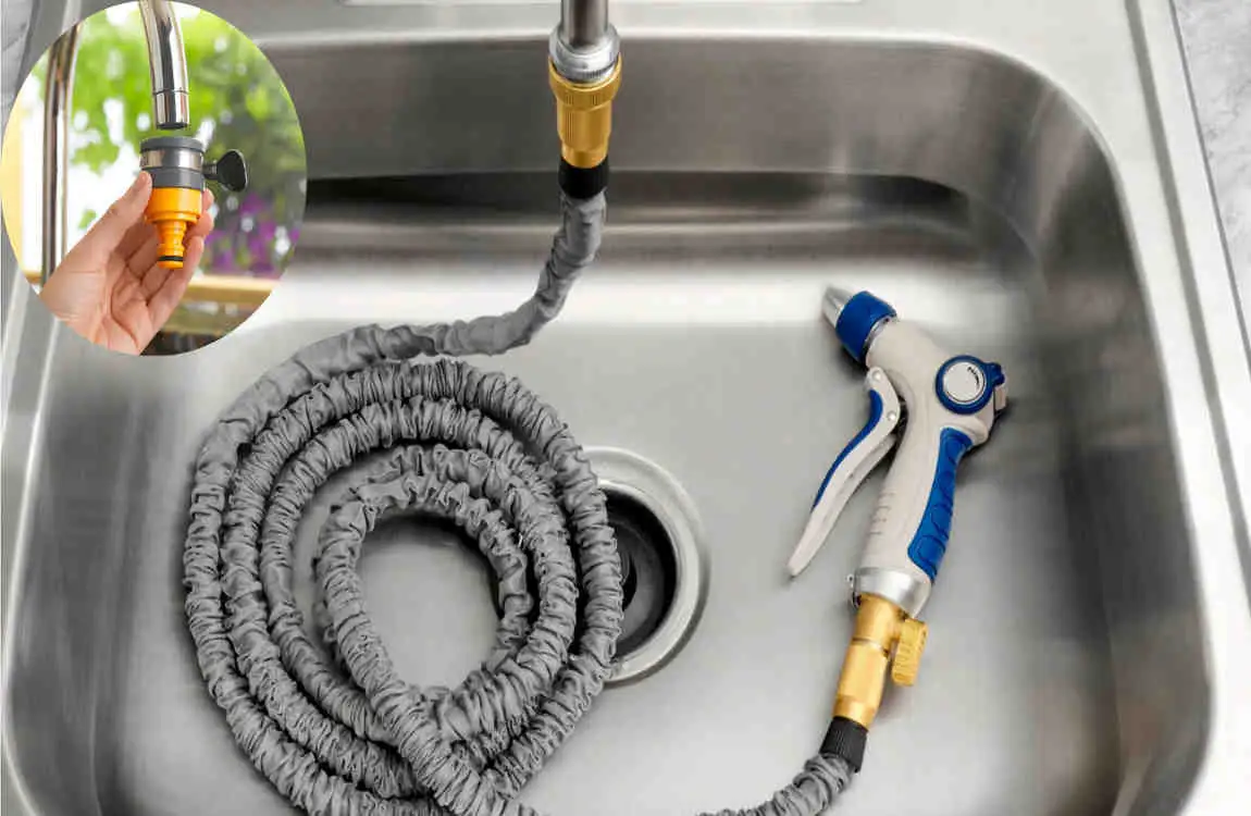 how to connect a water hose to a kitchen faucet