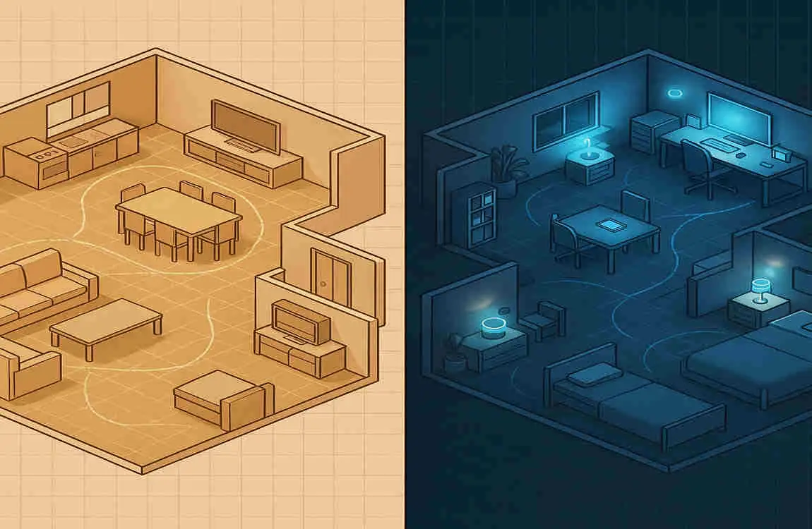 what is used to divide floor plans into sections