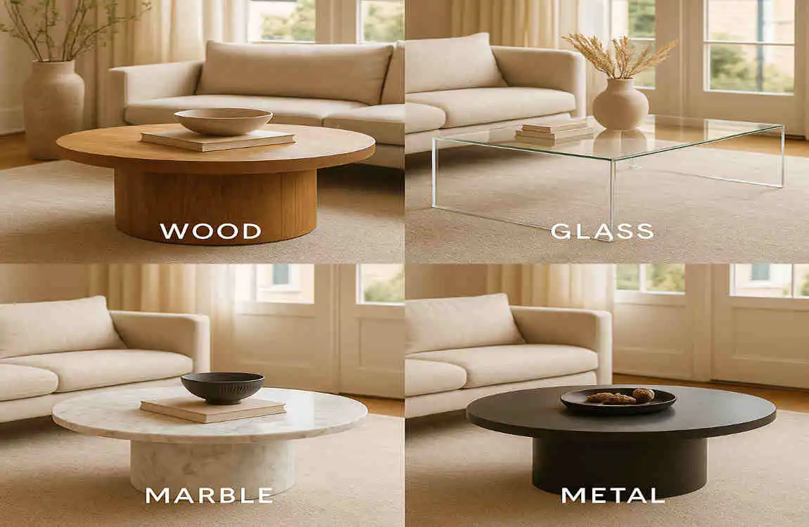 Common Materials Coffee Tables Are Made Of for Every House