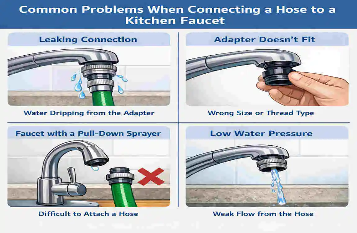 How to Connect a Water Hose to a Kitchen Faucet: