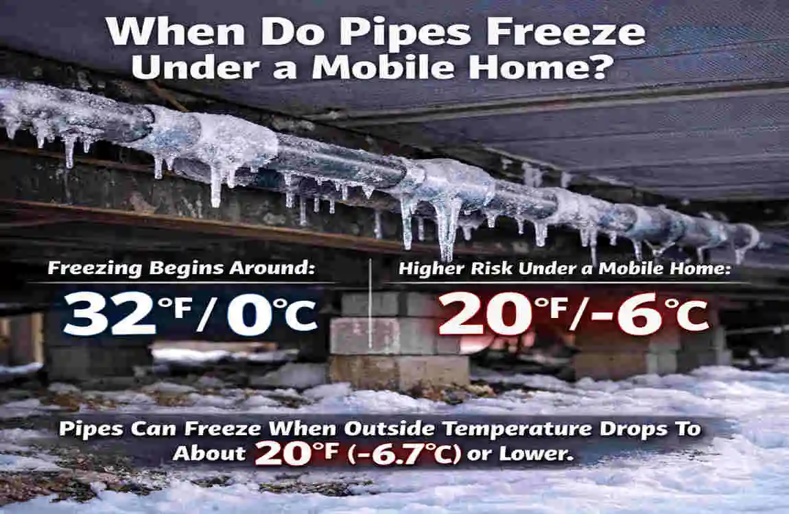 What Temperature Do Pipes Freeze Under a Mobile Home?