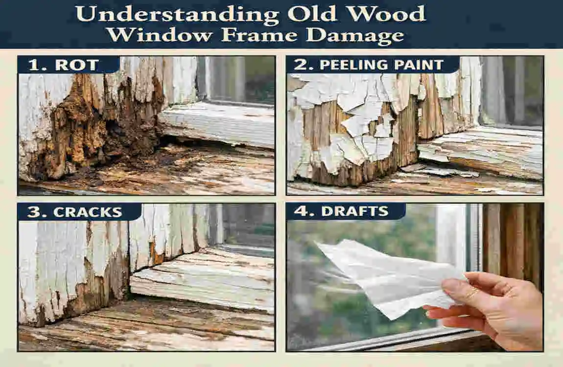 Old Wood Window Frame Repair:
